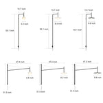 Minimalist Metal Long Pole Arm Tempo LED Wall Sconce - Lamp Outdoor