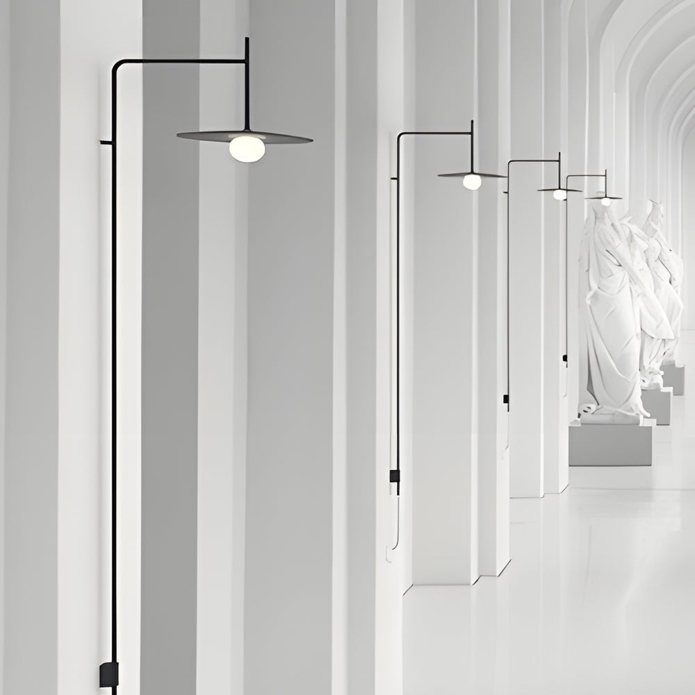 Minimalist Metal Long Pole Arm Tempo LED Wall Sconce - Lamp Outdoor