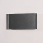 2 - Light Black Modern Low Profile Exterior Porch LED Slim Outdoor Up Down Wall Light