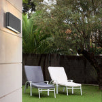 2 - Light Black Modern Low Profile Exterior Porch LED Slim Outdoor Up Down Wall Light