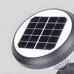 Modern Black LED Solar Pathway Lights 27.6-Inch High with Clear Frosted Lampshade - Lamp Outdoor