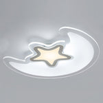 Modern Creative Special-shaped Trichromatic Dimming Moon Star Ceiling Light - Lamp Outdoor