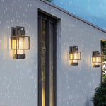 Waterproof Iron Art Black Outdoor Sconces Vintage Style - Lamp Outdoor