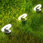 Modern Foldable Solar Deck Lights 4Pcs Round Outdoor Disk Lighting Set