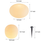 Modern Hardwired Outdoor Floor Lantern Warm LED Light in 13.4 inch & 15.7 inch Stylish for Garden