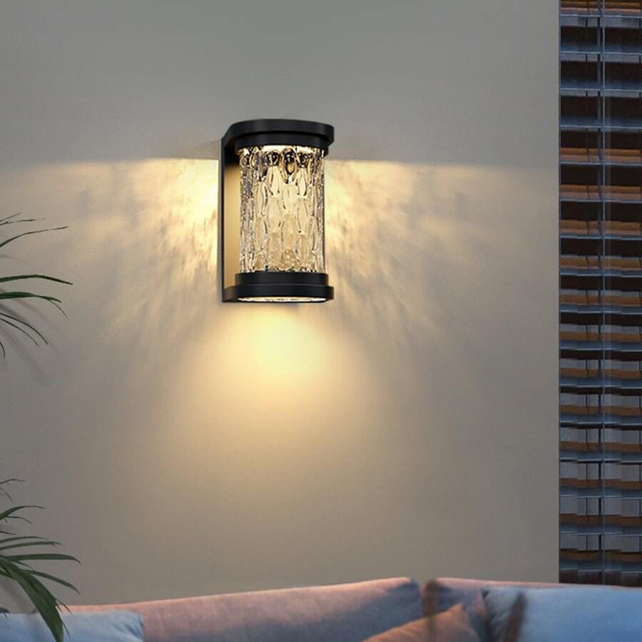 Modern Luxury Glass Stereoscopic Luminescence Cylindrical LED Wall Light - Lamp Outdoor
