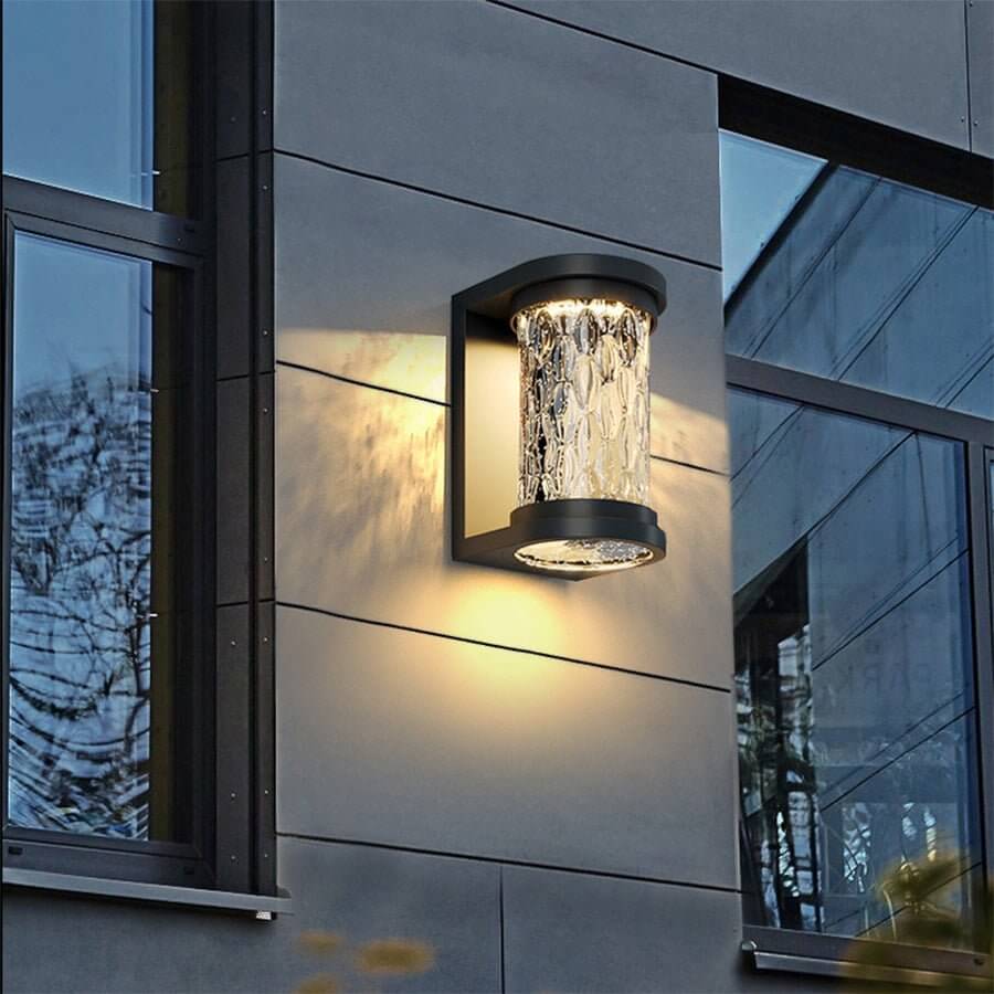 Modern Luxury Glass Stereoscopic Luminescence Cylindrical LED Wall Light - Lamp Outdoor