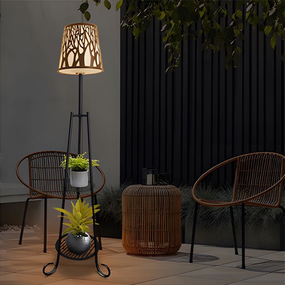 Modern Outdoor Floor Lamp with Shelves - Lamp Outdoor