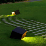 Unique Stainless Steel Artful Cube Outdoor Landscape Light Modern Geometric Illumination