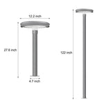 Modern Round Dual Motion Sensor LED Solar Garden Post Lights - Lamp Outdoor