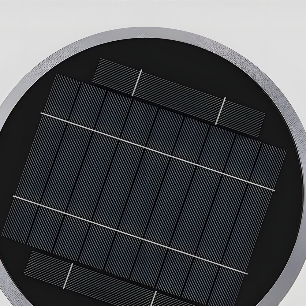 Modern Round Dual Motion Sensor LED Solar Garden Post Lights - Lamp Outdoor