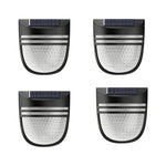 Modern Solar - Powered Black Wall Fence Lights, 4 - Pack