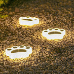 Modern Solar-Powered LED Animal Paw Lights Step Stairs Lighting - Lamp Outdoor