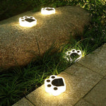 Modern Solar - Powered LED Animal Paw Lights Step Stairs Lighting