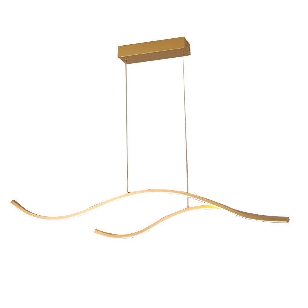 Wave Linear Hanging Branch Chandelier LED Island Ceiling Lights - Lamp Outdoor