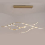 Wave Linear Hanging Branch Chandelier LED Island Ceiling Lights - Lamp Outdoor