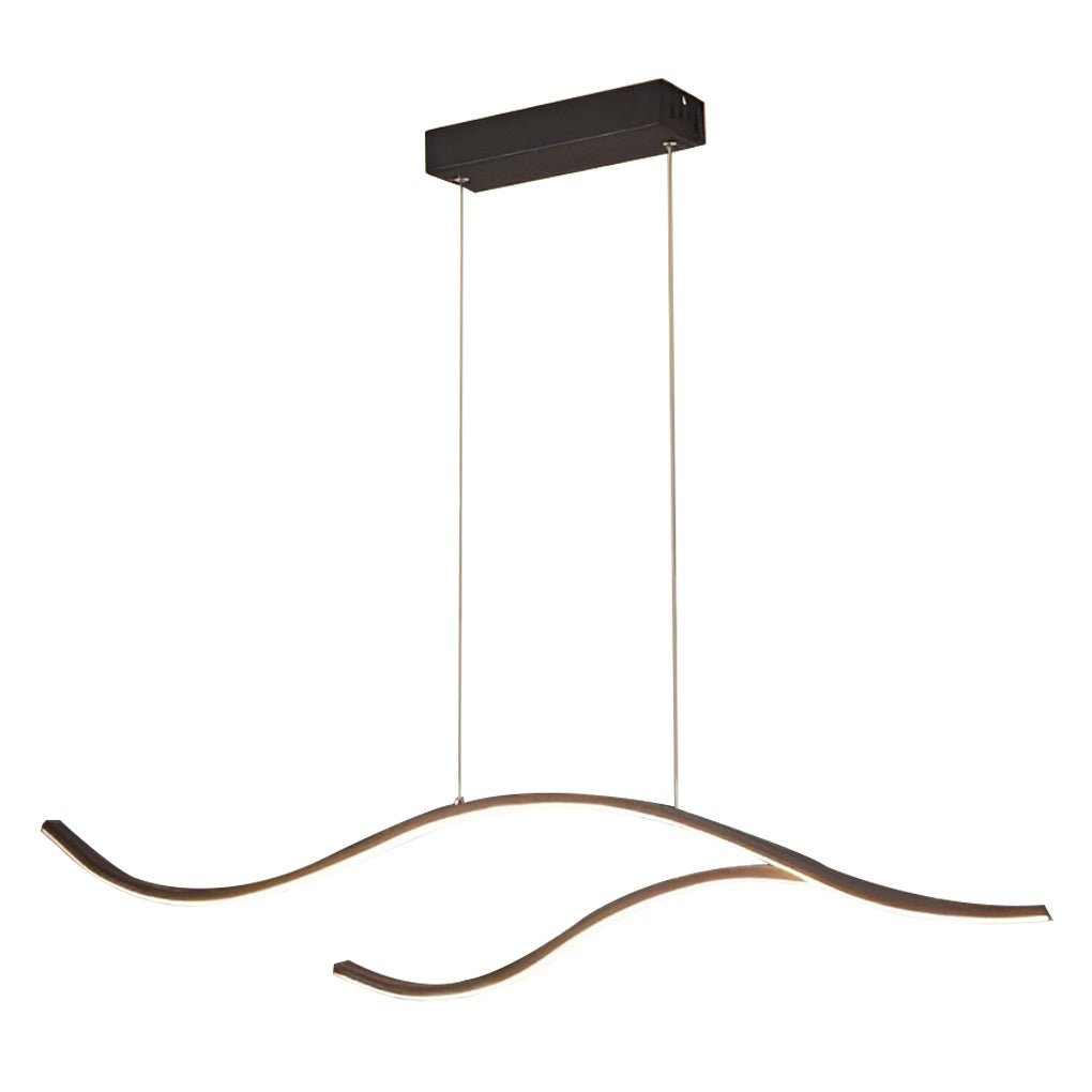 Wave Linear Hanging Branch Chandelier LED Island Ceiling Lights - Lamp Outdoor