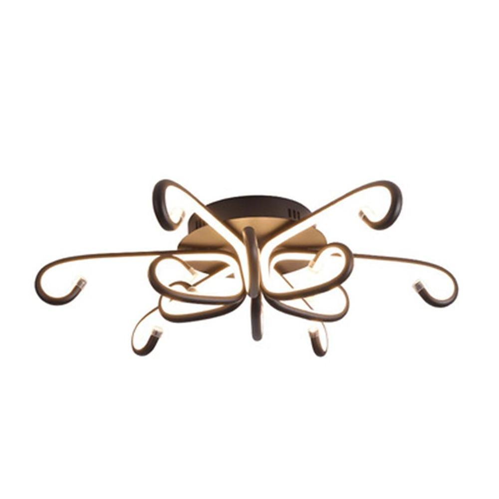 Modern Artistic Octopus-Inspired Flush Mount Ceiling Light with Sleek Curved LED Design - Lamp Outdoor