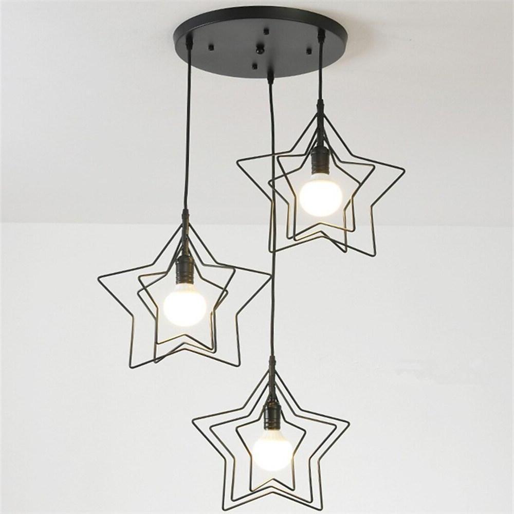 Multi Star Shaped Modern Pendant Lighting Metal Pendant Lighting - Lamp Outdoor