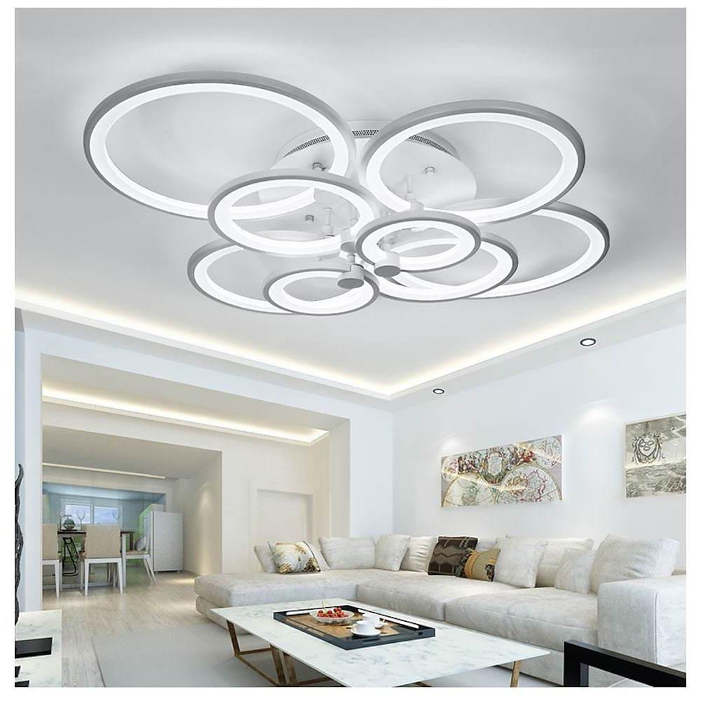 Elegant Semi Flush Mount Ceiling Lights with Unique Overlapping Rings - Lamp Outdoor