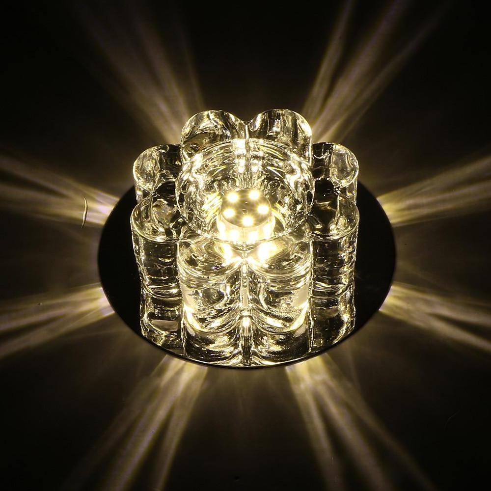 Electroplated Metal Crystal Flower Multi Color LED Modern Ceiling Light - Lamp Outdoor