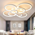 Elegant Semi Flush Mount Ceiling Lights with Unique Overlapping Rings - Lamp Outdoor