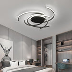 30 Inch Swirls Circle Abstract LED Flush Mount Ceiling Light - Lamp Outdoor