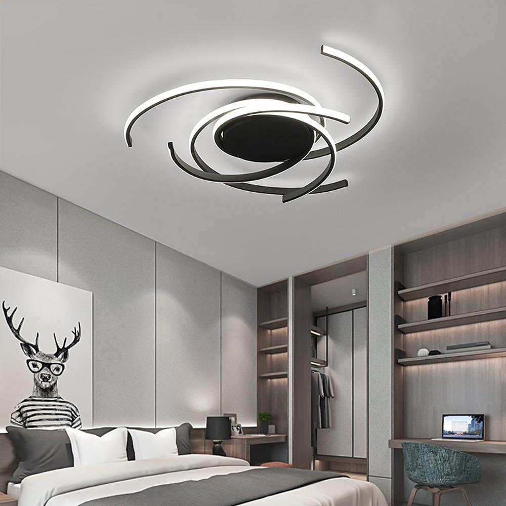 30 Inch Swirls Circle Abstract LED Flush Mount Ceiling Light - Lamp Outdoor