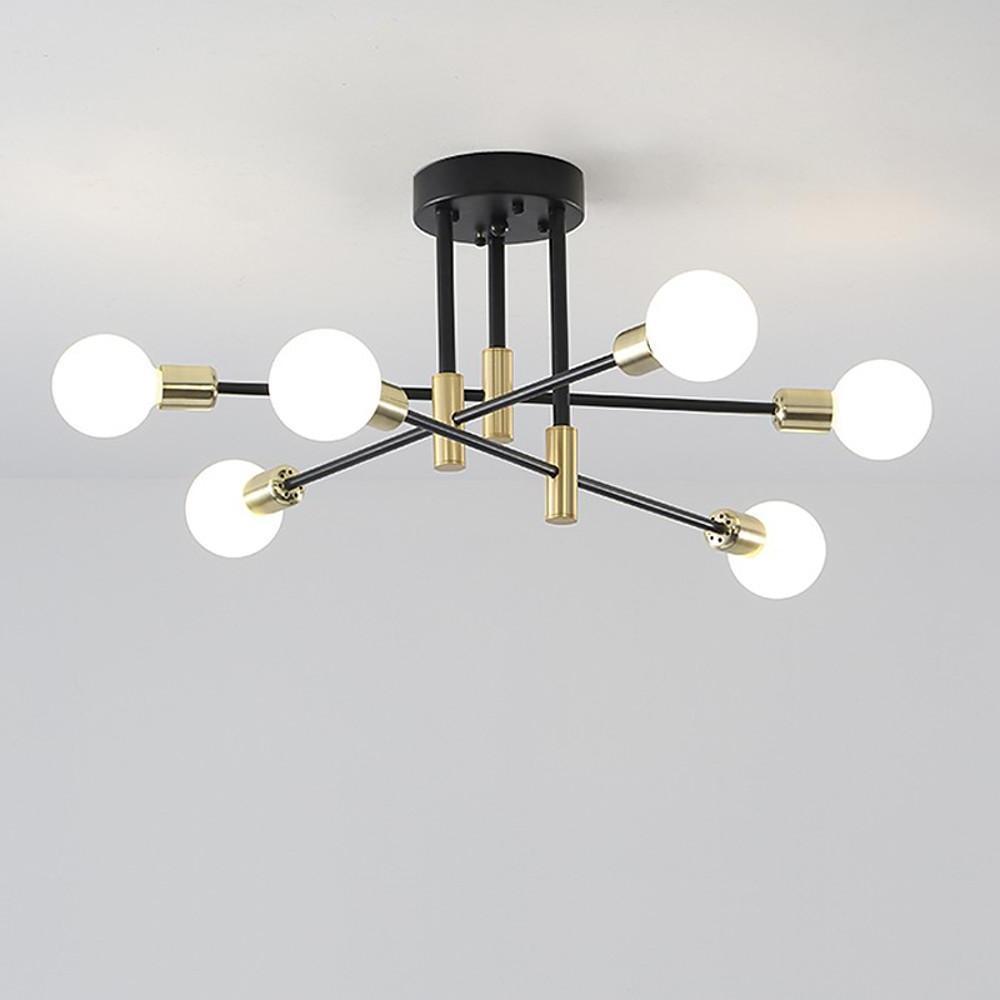 6-light LED Sputnik Design Nordic Semi-Flush Mount Lighting Chandelier - Lamp Outdoor