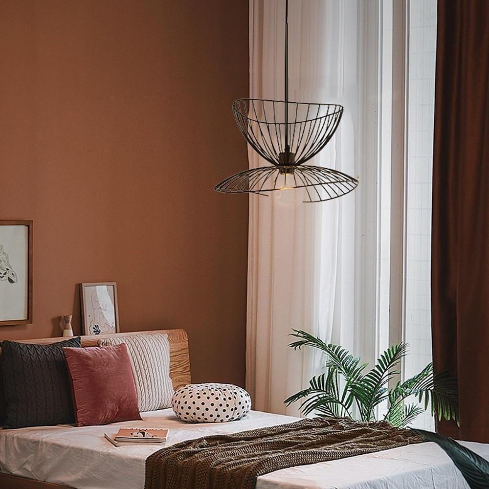 Artistic Double Wire Basket LED Vintage Pendant Lighting Hanging Lamp - Lamp Outdoor