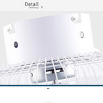 Circular Dimmable Flush Mount Bladeless Ceiling Fan with Light and Remote - Lamp Outdoor