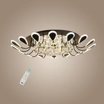 Flower Shaped Dimmable LED Crystal Modern Flush Mount Lighting Ceiling Light - Lamp Outdoor