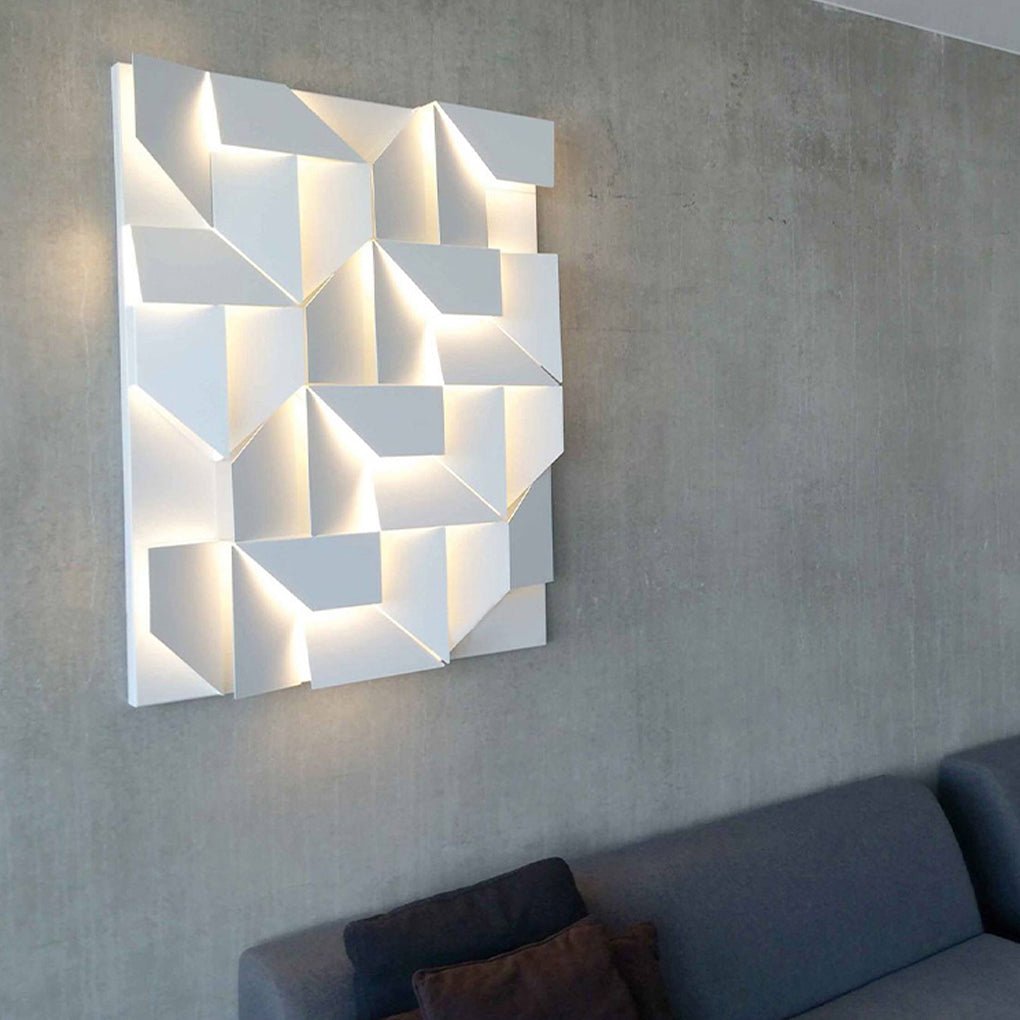 Nordic Minimalist Art Geometric Design Stepless Dimming LED Wall Lamp for Living Room - Lamp Outdoor
