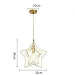 Multi Star Shaped Modern Pendant Lighting Metal Pendant Lighting - Lamp Outdoor