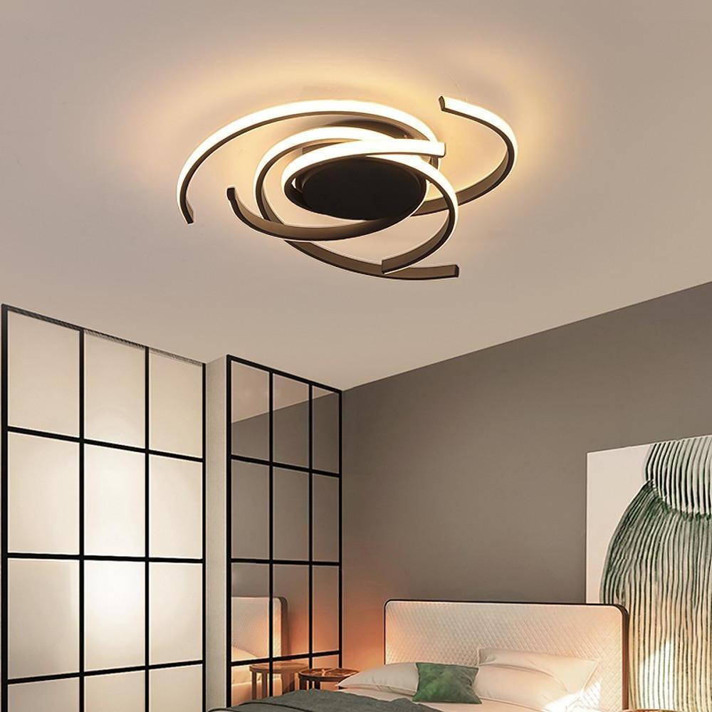 Abstract Curve Dimmable LED Nordic Ceiling Lights Flush Mount Lighting - Lamp Outdoor