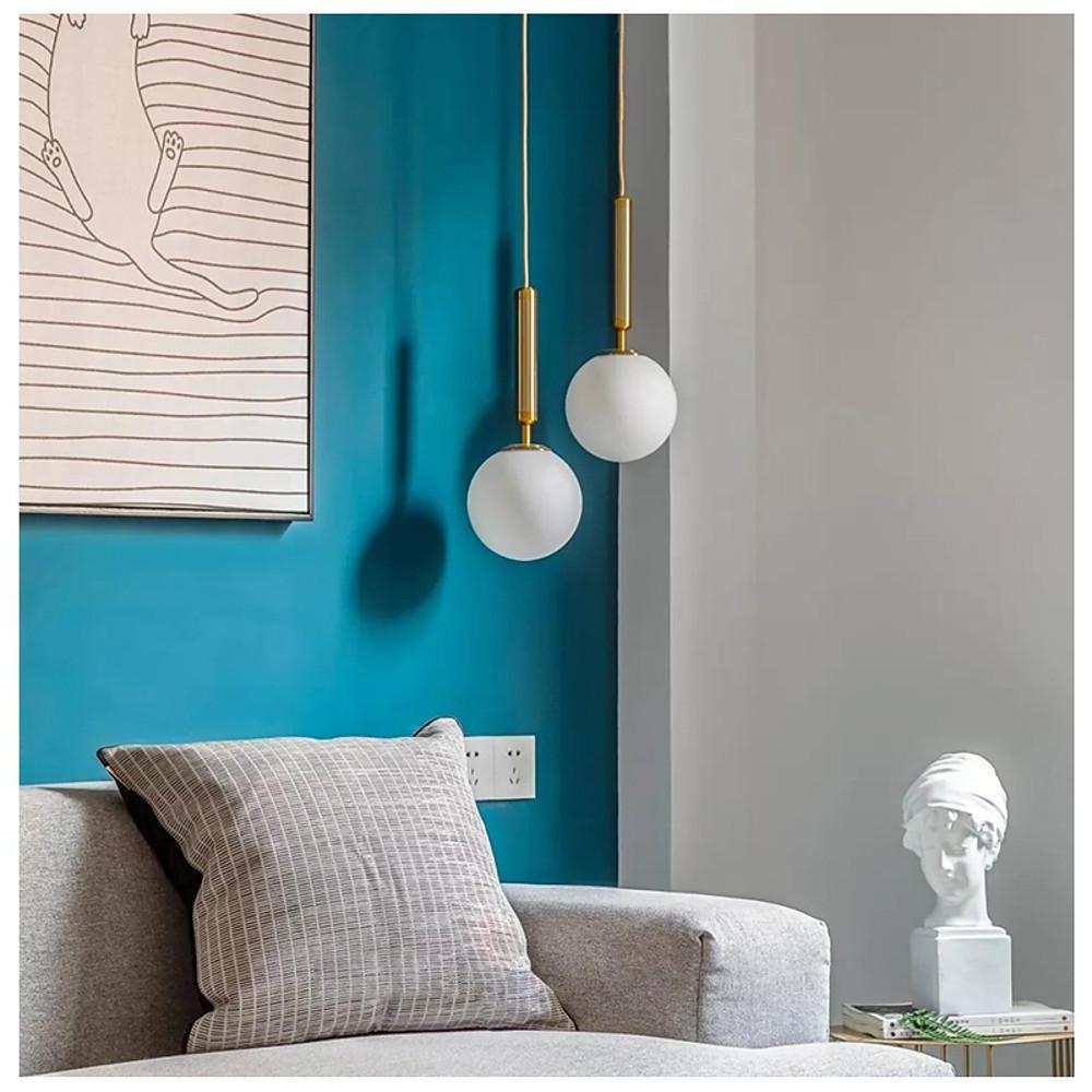 Glass Ball Shaped LED Electroplated Modern Pendant Lights Island Light - Lamp Outdoor
