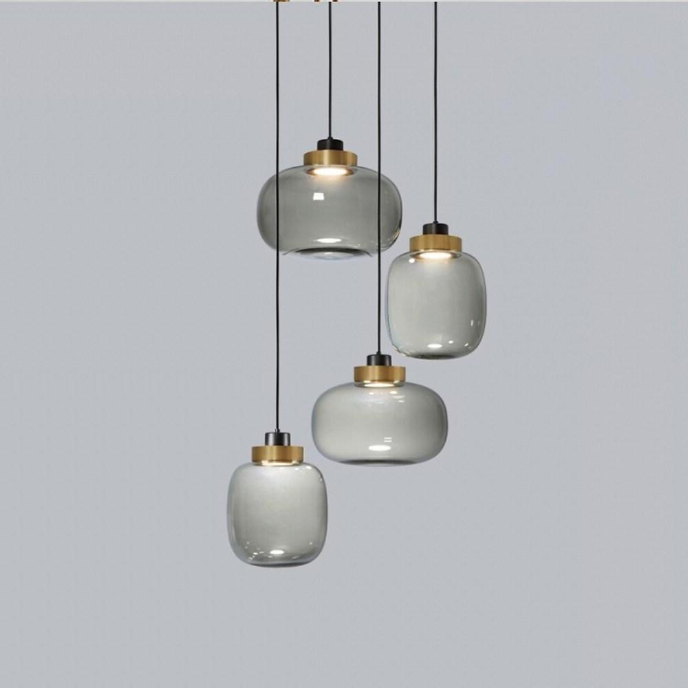 Round Globe LED Nordic Glass Pendant Light Hanging Lamp - Lamp Outdoor