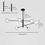 Linear Sputnik Chandelier Black Living Room Chandelier Ceiling Lights - Lamp Outdoor
