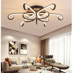 Modern Artistic Octopus-Inspired Flush Mount Ceiling Light with Sleek Curved LED Design - Lamp Outdoor