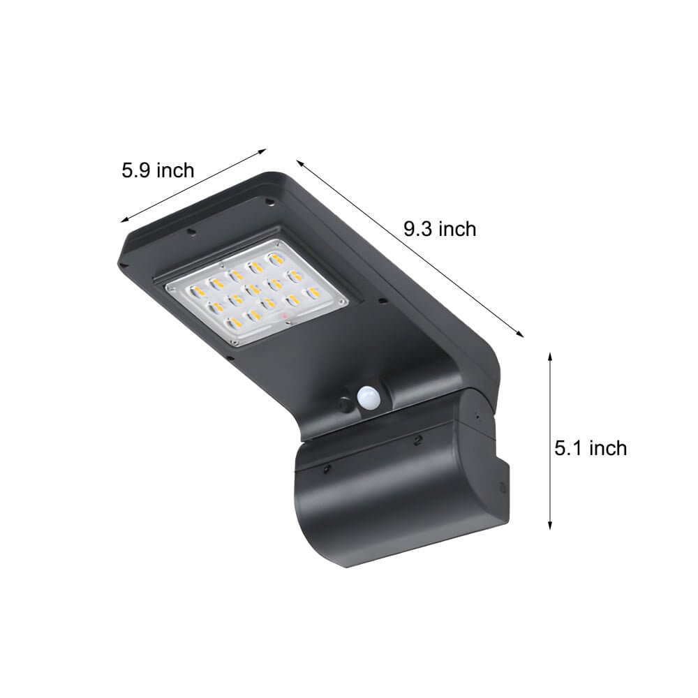 Outdoor Black LED Solar Wall Lights - Lamp Outdoor