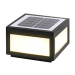 Black Square Cube Outdoor Post LED Pier Mount Light