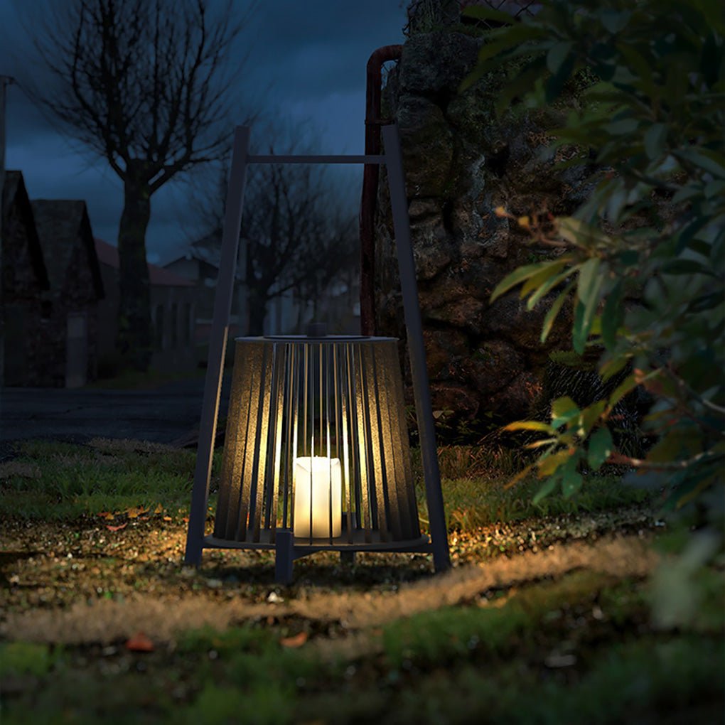 Outdoor Grid Imitation Candle - shaped Lantern Waterproof LED Landscape Lighting