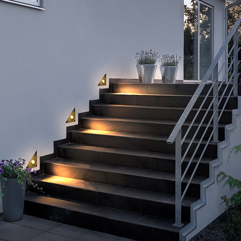 Triangle In - Wall Step Lights 110 - 220V LED Outdoor Wall Mounted Stairs Lights for Courtyard Garden