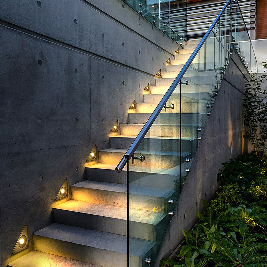 Triangle In - Wall Step Lights 110 - 220V LED Outdoor Wall Mounted Stairs Lights for Courtyard Garden