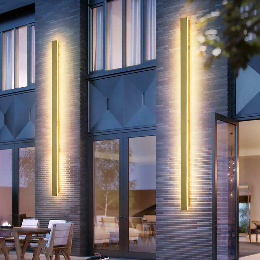 Outdoor Waterproof Rust - proof Minimalist Strip LED Wall Sconces Garden Light
