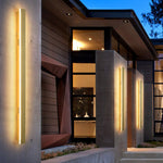 Outdoor Waterproof Rust - proof Minimalist Strip LED Wall Sconces Garden Light