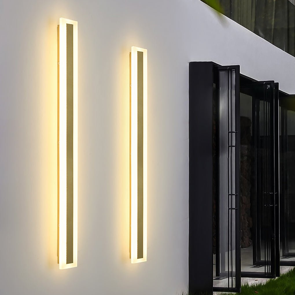 Outdoor Waterproof Rust - proof Minimalist Strip LED Wall Sconces Garden Light