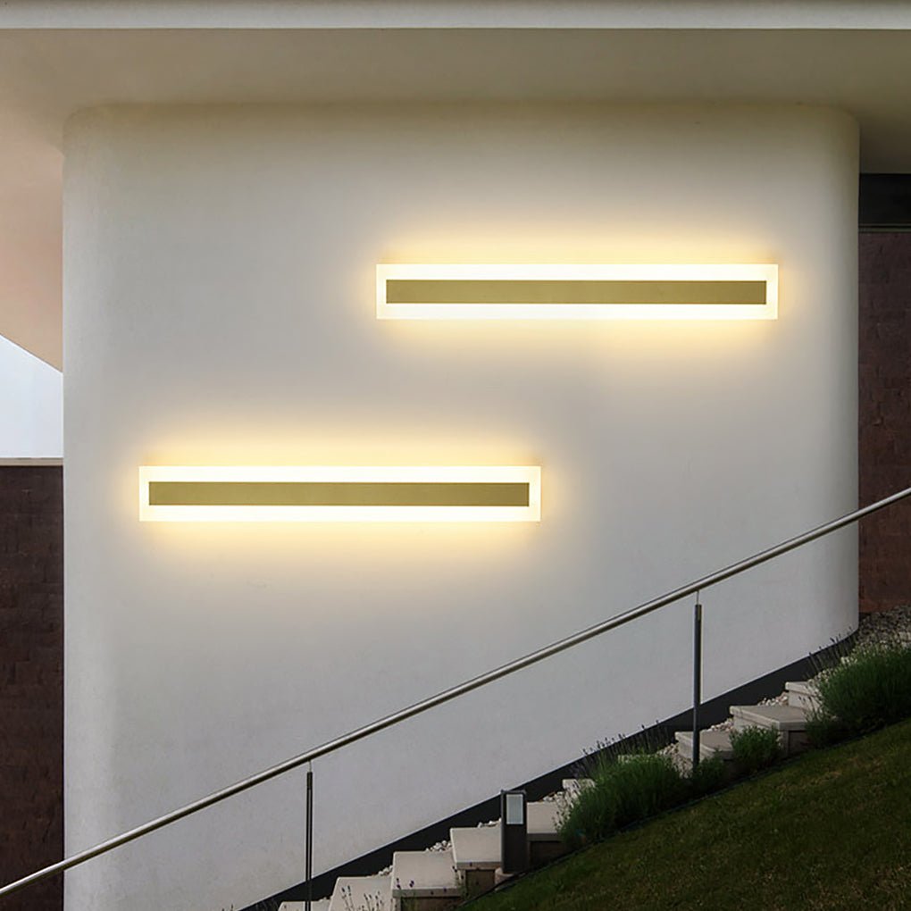 Outdoor Waterproof Rust - proof Minimalist Strip LED Wall Sconces Garden Light
