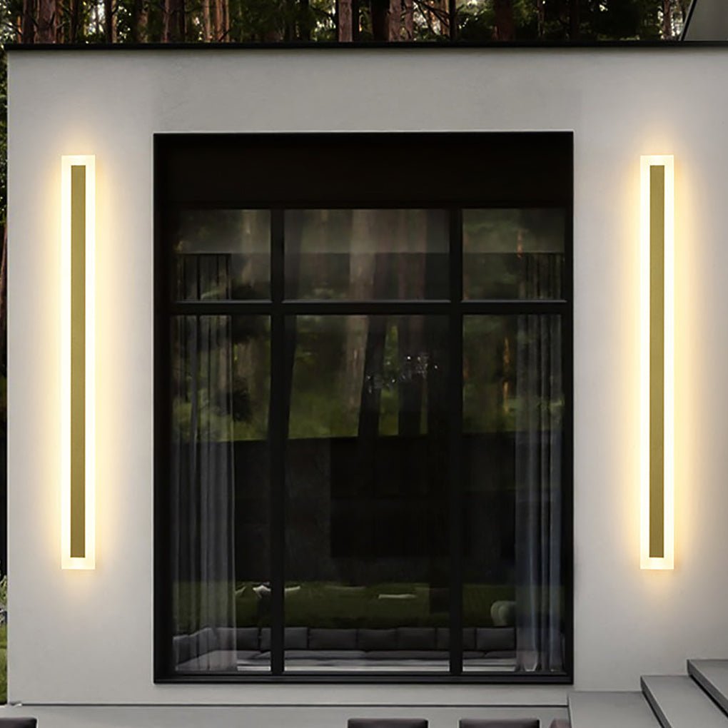 Outdoor Waterproof Rust - proof Minimalist Strip LED Wall Sconces Garden Light