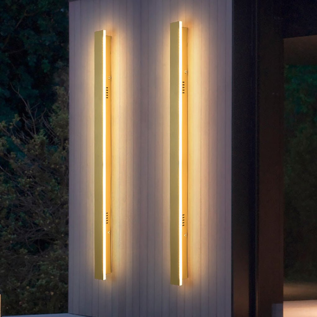 Outdoor Waterproof Rust - proof Minimalist Strip LED Wall Sconces Garden Light